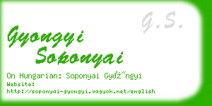 gyongyi soponyai business card